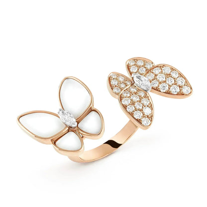 [Glow Jewelry]TWIN BUTTERFLY DIAMOND MOP RING