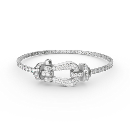 [Glow Jewelry]FORCE  LARGE HORSESHOE FULL DIAMOND TENNIS BRACELET