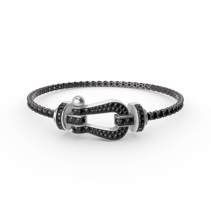 [Glow Jewelry]FORCE  LARGE HORSESHOE FULL DIAMOND TENNIS BRACELET